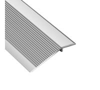 Floor transition strips,high and low threshold trims,made of aluminum alloy,suitable for height differences of 0.8-3.5 cm,to achieve seamless floor transitions(Silver,7cm)