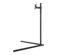 Floor Tripod Stand - Full Motion TV Screen and Computer Monitor Stand with Two-section Arm Mount, Universal Mobile Lifting and Rotating Frame
