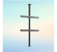 Floor TV Stand with 360-Degree Rotation - Full Motion Swivel and Tilt for Partition Walls and Cabinets