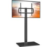 Floor Universal TV Stand 80 Degree Swivel Height Adjustable for 27 to 65 inch LCD, LED OLED TVs, end of Bed TV Stand for Bedroom, Living Room, HT1002B