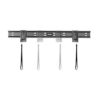 Floor Universal Wall-mounted TV Bracket for Most 37-70 Inch Flat Curved TVs Low Profile Fixed TV Wall Mount Bracket Ultra Slim Sturdy Steel Height Adjustable Tall