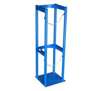 Floor/Wall Mount Oxygen Tank Rack with 2 Hinges, Oxygen Cylinder Holder Stand for Hospital Factory Laboratory CDC(32x31x100cm)