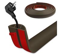 Floor Wire Cover 6m Self Adhesive Cable Floor Protect Cord,Cable Cover to Prevent Trip Hazards, Suitable for Home, Office, Factory, Warehouse and Other Places