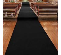 Floordirekt Aisle Runner Carpet, Wedding Runner, Wedding Aisle Runner Mat, Premium Exhibition Carpet, VIP Event Carpet, Flame Retardant (100 x 500 cm, Black 980)