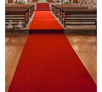 Floordirekt Aisle Runner Carpet, Wedding Runner, Wedding Aisle Runner Mat, Premium Exhibition Carpet, VIP Event Carpet, Flame Retardant (100 x 200 cm, Red 400)