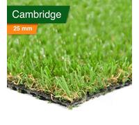 Floordirekt Artificial Grass Turf Cambridge Natural Look Uv Stable Ideal For Balcony Terrace 25mm Pile Green - 200 X 300 Cm