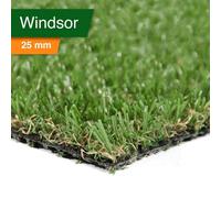 Floordirekt Artificial Grass Turf Windsor Natural Look Uv Stable Ideal For Balcony Terrace 25mm Pile Green - 200 X 100 Cm
