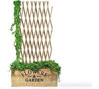 Floordirekt Bamboo Garden Trellis for Climbing Plants, Extending & Expandable, Wooden Plant Support for Garden, Balcony and Terrace, Weather Resistant (90 x 180 cm)