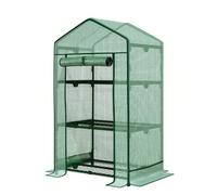 Floordirekt Bloom Greenhouse 3 Tier Plant House Uv Cover Steel Frame For Balcony Terrace Herbs Seedlings - 49 X 69 X 127 Cm