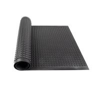 Floordirekt Bubble Natural Rubber Anti Fatigue Work Mat Cushioning Waterproof Weatherproof Standing Area Black 60 X 90 Cm