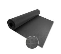 Floordirekt Checker Plate Pvc Vinyl Flooring Dark Grey 2 mm Thick Non Slip Sheet Vinyl Roll For Garage Gym Areas 120 X 300 Cm