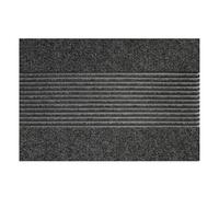 Floordirekt Circa Dirt Trapper Mat, Non-Slip Doormat with Innovative TPE Technology Backing, Ideal for Entrances, Hallways and Front Door, Anthracite Stripes, 40 x 60 cm