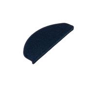 Floordirekt Dynasty Velours Self Adhesive Edged Hard Wearing Velour Stair Tread Mat For Indoor Stairs Semicircular Blue 23.5 X 65 Cm