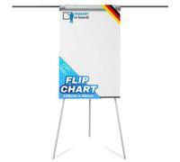 Floordirekt Flipchart Coyote Pro Magnetic Dry Erase Whiteboard With Side Arms Tripod Stand For Office Classroom White - 68 X 105 Cm