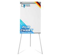 Floordirekt Flipchart Easel Coyote Magnetic Dry Erase Whiteboard Adjustable Tripod Stand For Office Classroom White - 68 X 105 Cm