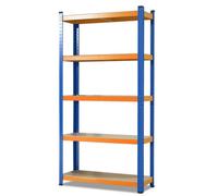 Floordirekt Grizzly Heavy Duty Shelving Rack Boltless Metal Garage Storage System Racking 1250Kg Capacity 180 X 120 X 60 Cm Blue/orange