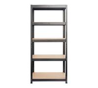 Floordirekt Heavy Duty Garage Shelving Rack Metal Boltless Storage System 1325Kg Capacity 180 X 90 X 45 Cm Black