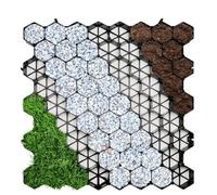 Floordirekt Heavy Duty Ground Reinforcement Grid Grass Gravel Driveway Parking Tile 20 Tonne Load Black 50 X 50 Cm 4 Pack