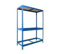 Floordirekt Heavy Duty Tyre Rack Garage & Cellar Storage Shelf Metal Boltless Racking 180 X 130 X 50 Cm Blue