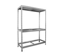 Floordirekt Heavy Duty Tyre Rack Garage & Cellar Storage Shelf Metal Boltless Racking 180 X 130 X 50 Cm Galvanised