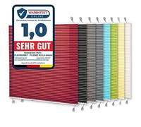 Floordirekt Magic Pleated Blind, Modern Privacy Screen, Window Roller Blind Clamp-On, No Drilling, Clamping Blind, 7 Colours and Many Sizes (120 x 200 cm, White)