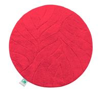 Floordirekt Maris Microfibre Bath Mat Leaf Pattern Non Slip Latex Back Bathroom Rug Red 120 X 120 X 3 Cm