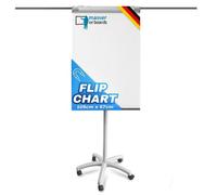 Floordirekt Mobile Flipchart Piranha Pro Magnetic Dry Erase Board With Side Arms Lockable Castors White - 67 X 105 Cm