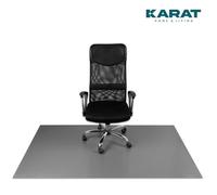 Floordirekt Neo Office Chair Mat Pvc For Hard Floors Desk Home Office Floor Protector Custom Cut 1.5mm Dark Grey 114 X 300 Cm