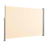 Floordirekt Outdoor Side Awning Sunshade Retractable Privacy Screen Garden Screening Uv Protection 160 X 350 Cm Beige