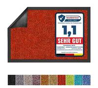 Floordirekt Rhine Dirt Trapper Mat, Absorbent Machine Washable Doormat with Non-Slip Backing, Indoor & Outdoor Front Door Mat Barrier Entrance Mat (Red, 120 cm x 600 cm)
