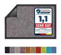Floordirekt Rhine Dirt Trapper Mat, Absorbent Machine Washable Doormat with Non-Slip Backing, Indoor & Outdoor Front Door Mat Barrier Entrance Mat (Grey, 90 cm x 600 cm)