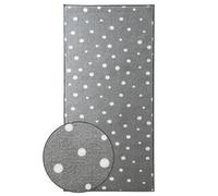 Floordirekt Robust And Easy-Care Polyamide Children's Play Rug Non Slip Easy Clean Hardwearing Living Bedroom Kids Room White Dots 80 X 200 Cm