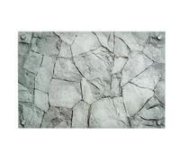 Floordirekt Rock Design Glass Magnetic Memo Board Dry Wipe Floating Wall Board Grey 20 X 60 Cm
