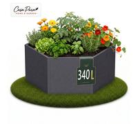 Floordirekt Rosia Hexagonal Metal Raised Garden Bed Anthracite For Garden And Patio