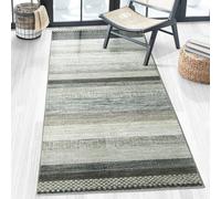 Floordirekt Rug Runner for Kitchen, Hallway & Living Room - Carpet Runner Made to Measure - Sold by the Metre - Hallway Rug - Kitchen Runner - Living Room Rug (80 x 250 cm, Naxos - Grey Anthracite)