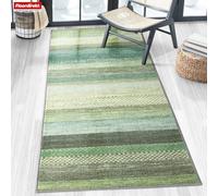 Floordirekt Rug Runner for Kitchen, Hallway & Living Room - Carpet Runner Made to Measure - Sold by the Metre - Hallway Rug - Kitchen Runner - Living Room Rug (80 x 450 cm, Naxos - Grey Anthracite)