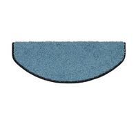 Floordirekt Sphinx Self Adhesive Edged Soft Shaggy Stair Tread Mat For Indoor Stairs Semicircular Light Blue 23.5 X 65 Cm