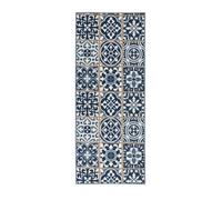 Floordirekt Swansea Polyamide Loop Pile Carpet Runner Non Slip Hardwearing Loop Pile Kitchen Hallway Blue 80 X 100 Cm