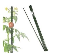 FLOORDIREKT Tomato Trellis Small Plant Stakes 60 cm for Climbing Plants, Cucumbers or Flowers Plant Holder Trellis Pole Climbing Aid Made of Metal for Indoor Plants Pack of 10 11 mm