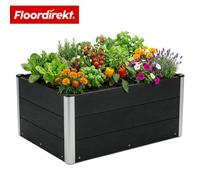 Floordirekt Wpc Raised Garden Bed Paros Weather Resistant Planter For Vegetables Herbs Flowers Anthracite 100 X 50 X 45 Cm