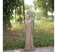 Flooreal Holy Family Garden Statue Large Catholic Outdoor Sculpture H31.5” Big Sacred St Joseph Tall Virgin Mary Religious Saint Mother of God Outside Yard Lawn Patio Painted Resin