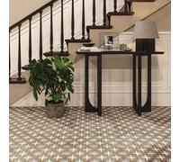 Flooring Revolution Estelle Grey Star Patterned Ceramic Tile, Pack Of 60, 12.2M², (L)450mm (W)450mm