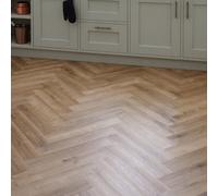 Flooring Revolution Penrose Light Natural Oak Herringbone Waterproof Lvt Click Flooring Spc Wood Effect Luxury Vinyl, 2.38M²
