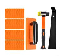 Flooring Tools Set 43pcs for Wood Laminate MDF Includes Double Head Hammer Tapping Block Pull Bar and 40 Small Gaskets