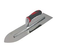 Flooring Trowel 16", Rounded, Cold-Forged Stainless Steel Blade, Soft-Grip Handle, 1 in Pack