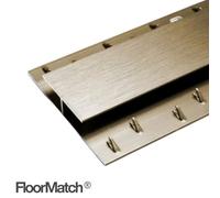 Floormatch 0.9M Aluminum Door Threshold Strip Dual Edge Carpet To Carpet Transition Brushed Light Brass Finish