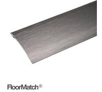 Floormatch Aluminum Door Threshold Strip 0.9M Stick Down Cover Floor To Floor Transition Brushed Pewter Finish