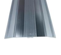 Floormatch Extra Wide 61mm Screw Down Carpet Cover Strip Grey 3Ft / 0.9Metres Carpet To Carpet Threshold Bar