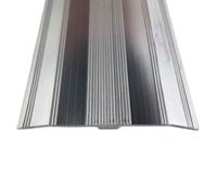 Floormatch Extra Wide 61mm Screw Down Carpet Cover Strip Silver Carpet To Carpet Threshold Bar Long 9Ft / 2.7Metres Trim