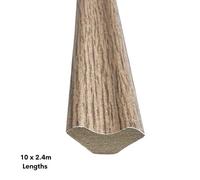 FloorMatch New York Oak Brown Scotia Beading Flooring Edging Strips 10 X 2.4M Long Lengths Laminate And Wood Beading Trims